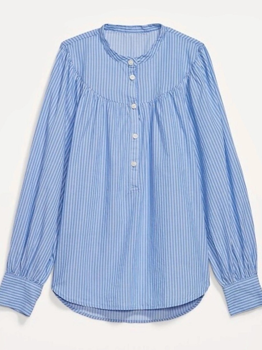 Old Navy Striped Peasant Blouse in Blue & White Size XL Like New